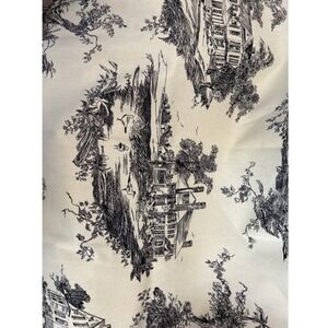 Vintage Unbranded Toile Midi Skirt Dark Academia Grandmacore, Romantic, Classic